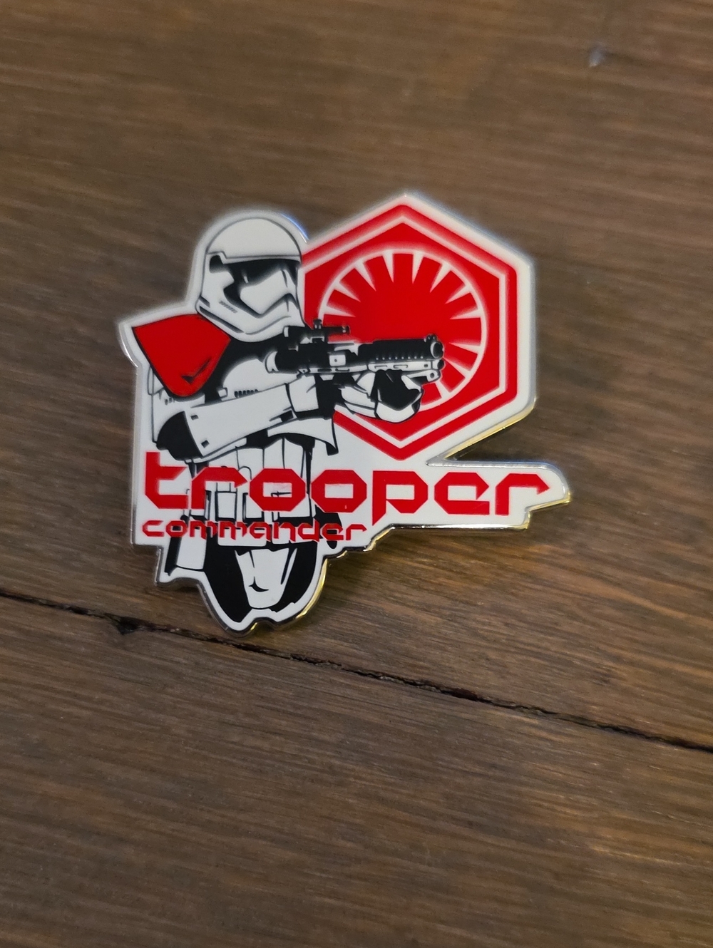 Star Wars Disney Trooper Commander Enamel Pin - Red, White & Black
